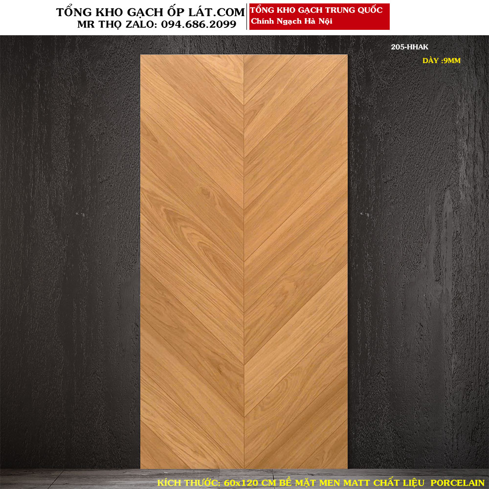 Gạch giả gỗ xương cá trung quốc 60x120 cm 205 Loại 1